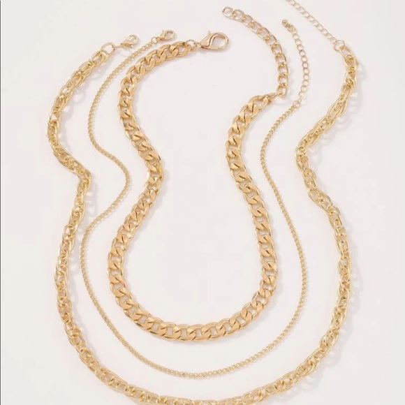 NEW 18k Multilayer Cuban Style Neckalce - Picture 3 of 4